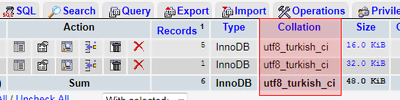 Mysql Türkçe Karakter Problemi