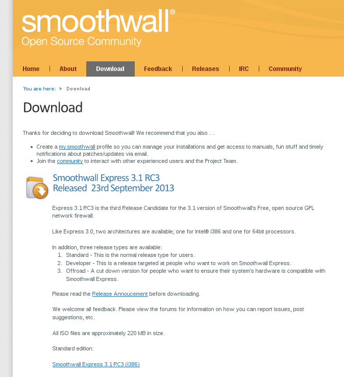 SmoothWall Express 3.1 Kurulumu