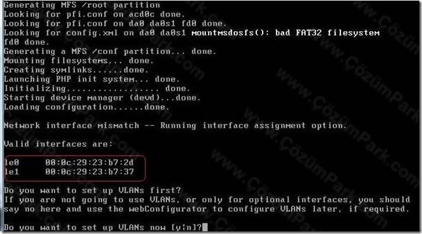 Pfsense Kurulum ve ilk Ayarlar