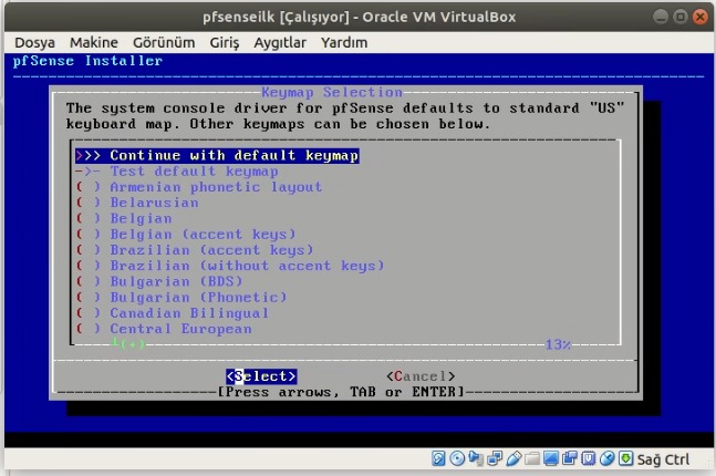 Pfsense Kurulum ve ilk Ayarlar