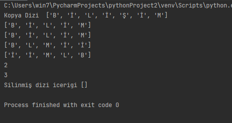 Python'da Diziler