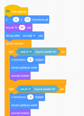 Scratch Basit Hareket Kodları