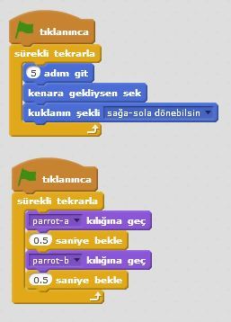 Scratch ile Papağanı Uçuralım