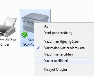 Yazıcı İşlemleri