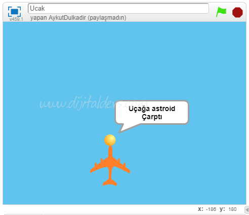 Astroide Çarptığında Oyunu Bitiren Uçak Kontrolü