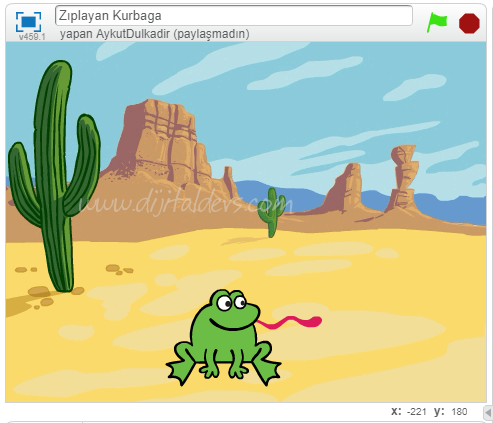 Fare ile Tıklanınca Zıplayan Kurbağa