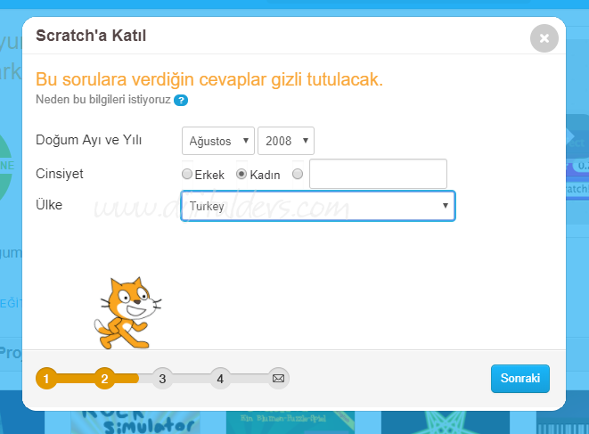 Scratch Hesabı Açma ve Uygulamayı Hesapta Tutma