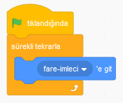 Fare Okuna Süzülen Nesne Uyglaması