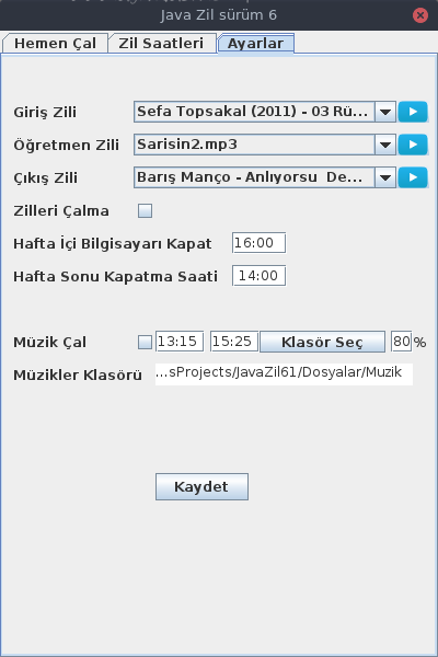 Okullar İçin Ücretsiz Zil Programı