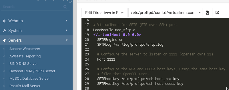 Virtualmin ile SFTP Kullanımı