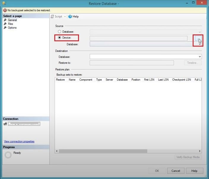 SQL Server'da Veritabanını .Bak Dosyasından Adım Adım Nasıl Geri Yüklenir