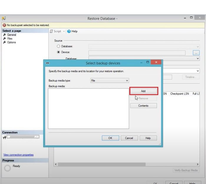 SQL Server'da Veritabanını .Bak Dosyasından Adım Adım Nasıl Geri Yüklenir