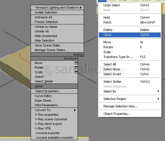 3D Max'te Clone (Kopyalama), Instance ve Referance İşlemleri