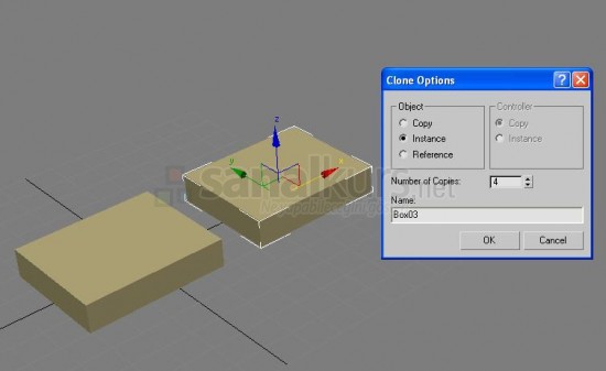 3D Max'te Clone (Kopyalama), Instance ve Referance İşlemleri