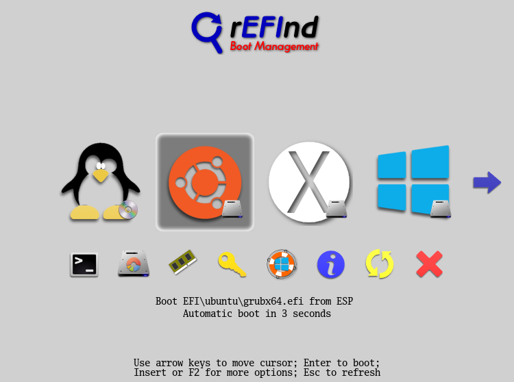 Sistem boot (açılış) Kurtama Yazılımı rEFInd