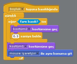 Scratch Çok Kullanılan Kodlar