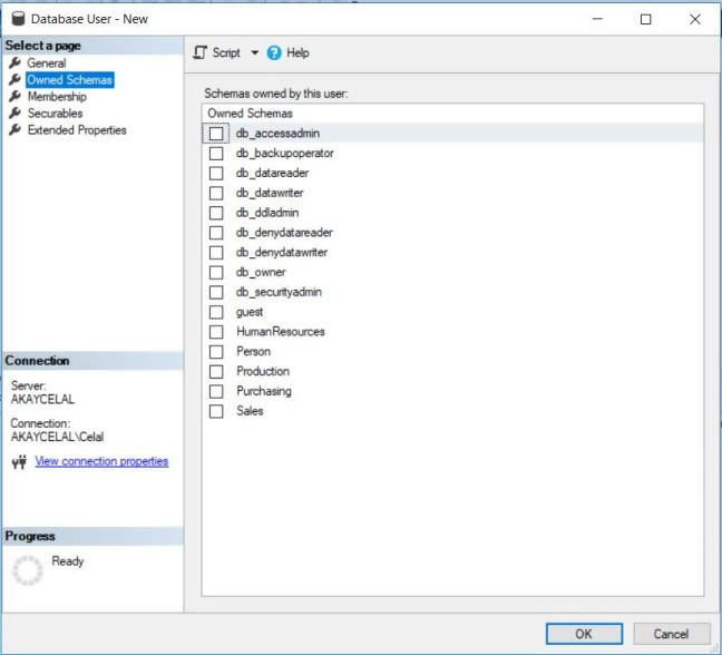 Sql Server Login User Oluşturma Ve Yetkilendirme