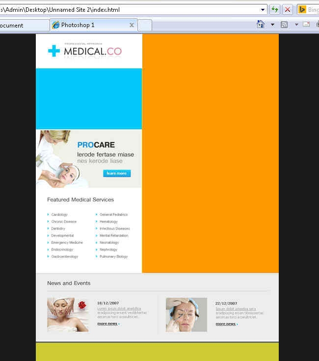Basit Bir Photoshop ile Yapılmış Web Sayfası Nasıl Tasarlanır?