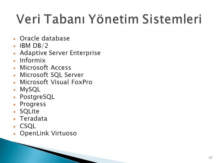 En Popüler Üç Açık Kaynak Veritabanı Sistemi: MySql, PostgreSQL ve SQLite