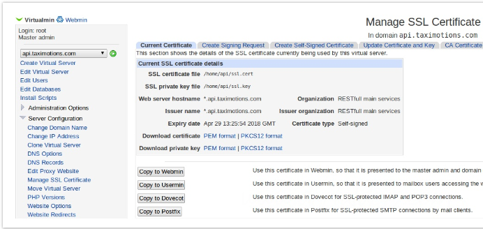 Virtualmin ve SSL