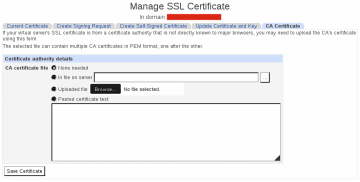 Virtualmin ve SSL