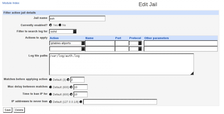 Webmin'e Fail2ban Eklentisini Kurmak