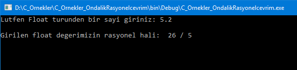 C Programlama Örnekleri