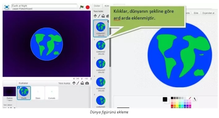 Scratch ile Dünyanın Dönüşü