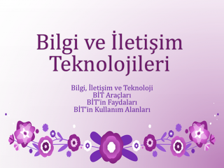 Bilgi ve İletişim Teknolojileri - Giriş