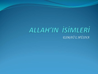 ALLAHINİSİMLERİ