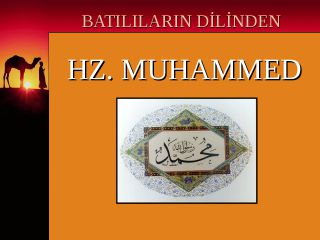 Batılıların Dilinden Hz. Muhammed