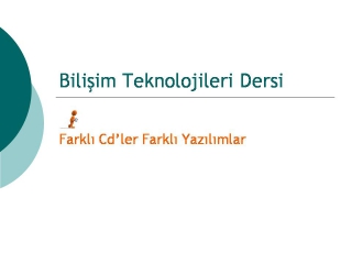 Farkli Cdler Farklı Yazılımlar